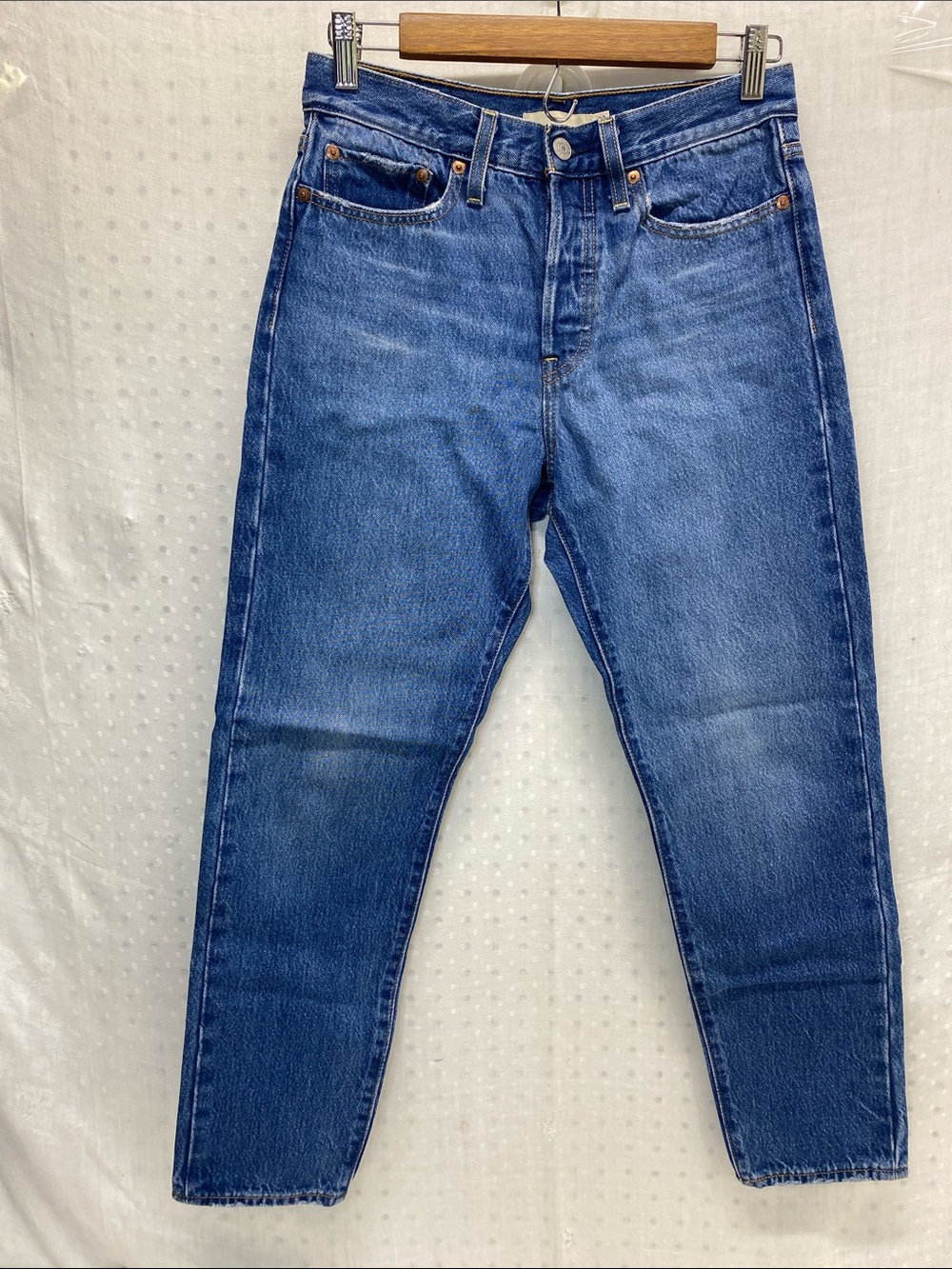 Levis Wedgie Jeans Women's 27 Medium Wash Button Fly Big E Remake